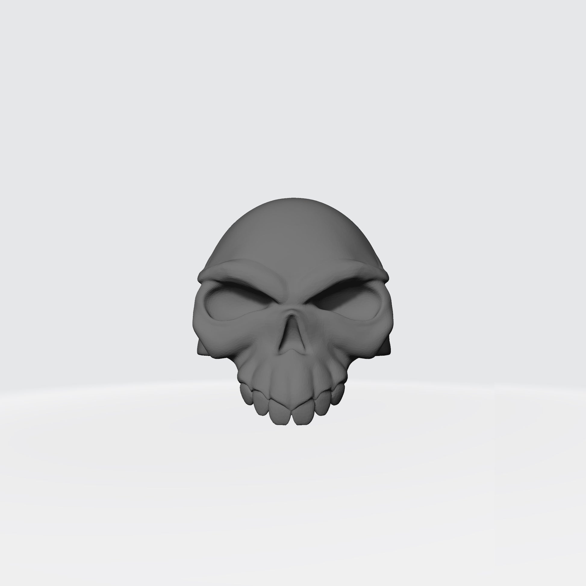 Bloodfang Warrior Order Large Full Skull Shoulder Pad resin upgrade compatible with McFarlane Toys 7-inch armored action figures by Fantasy World Games.