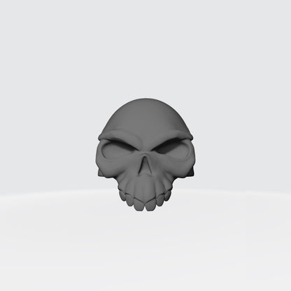 Bloodfang Warrior Order Large Full Skull Shoulder Pad resin upgrade compatible with McFarlane Toys 7-inch armored action figures by Fantasy World Games.