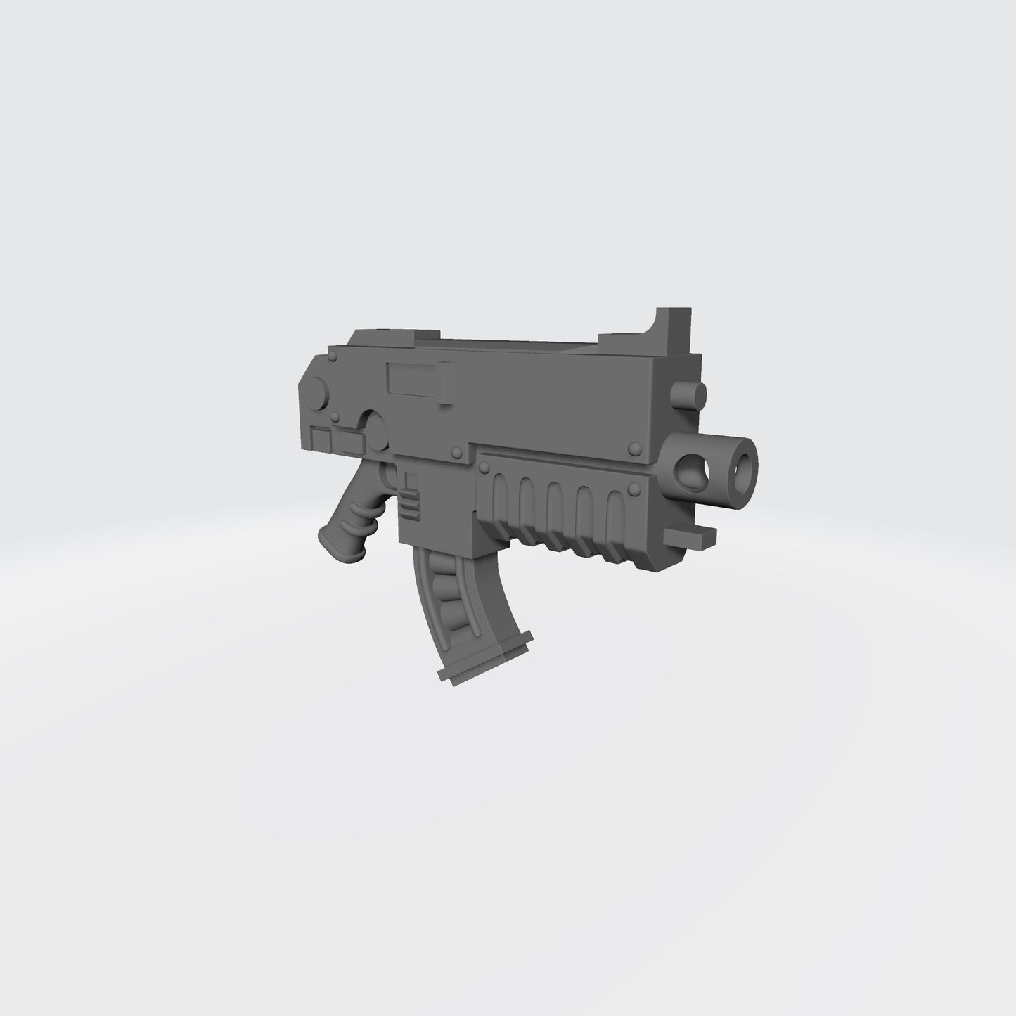 Custom resin bolter with curved magazine compatible with McFarlane Toys 7-inch 1:12 scale armored action figures.