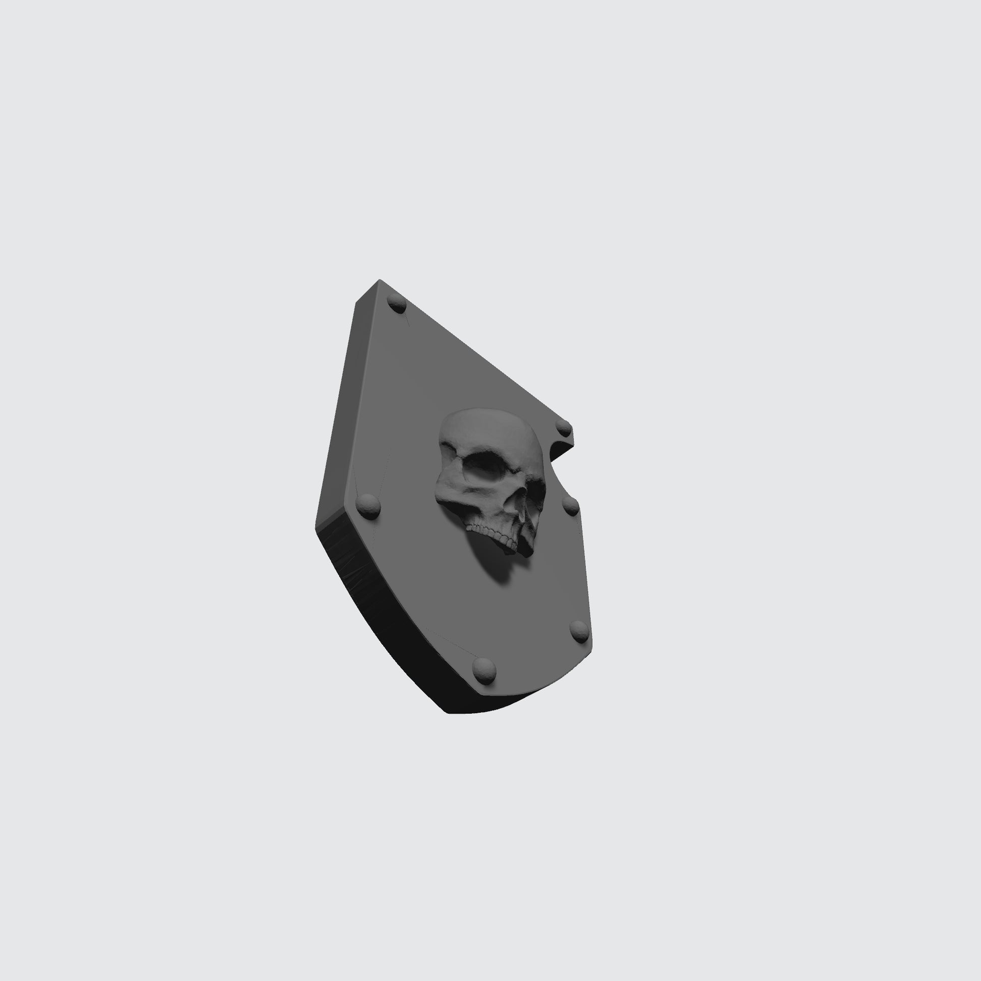 Bone Reapers Warrior Order Shoulder Pad Shield Ver. 01 resin heraldry upgrade for 1:12 scale armored action figures by Fantasy World Games.