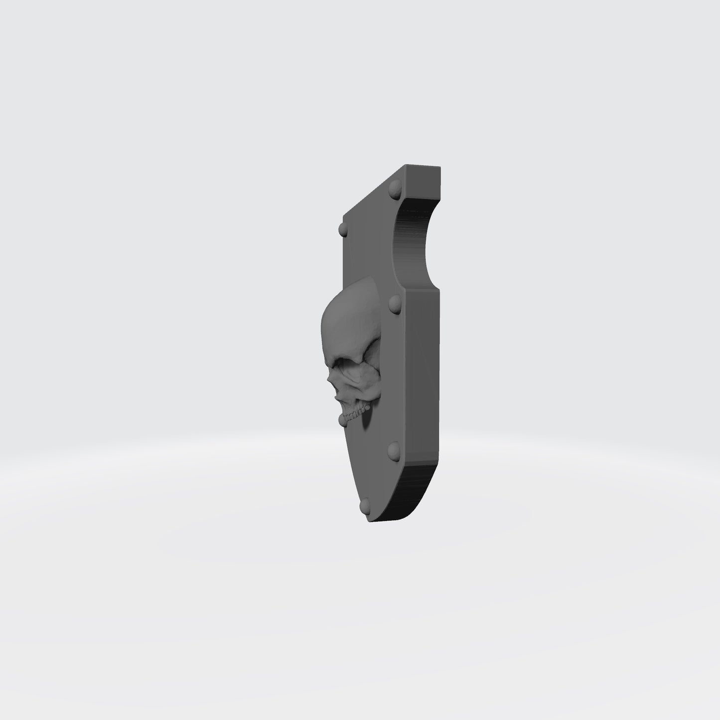 Bone Reapers Warrior Order Shoulder Pad Shield Ver. 01 resin heraldry upgrade for 1:12 scale armored action figures by Fantasy World Games.