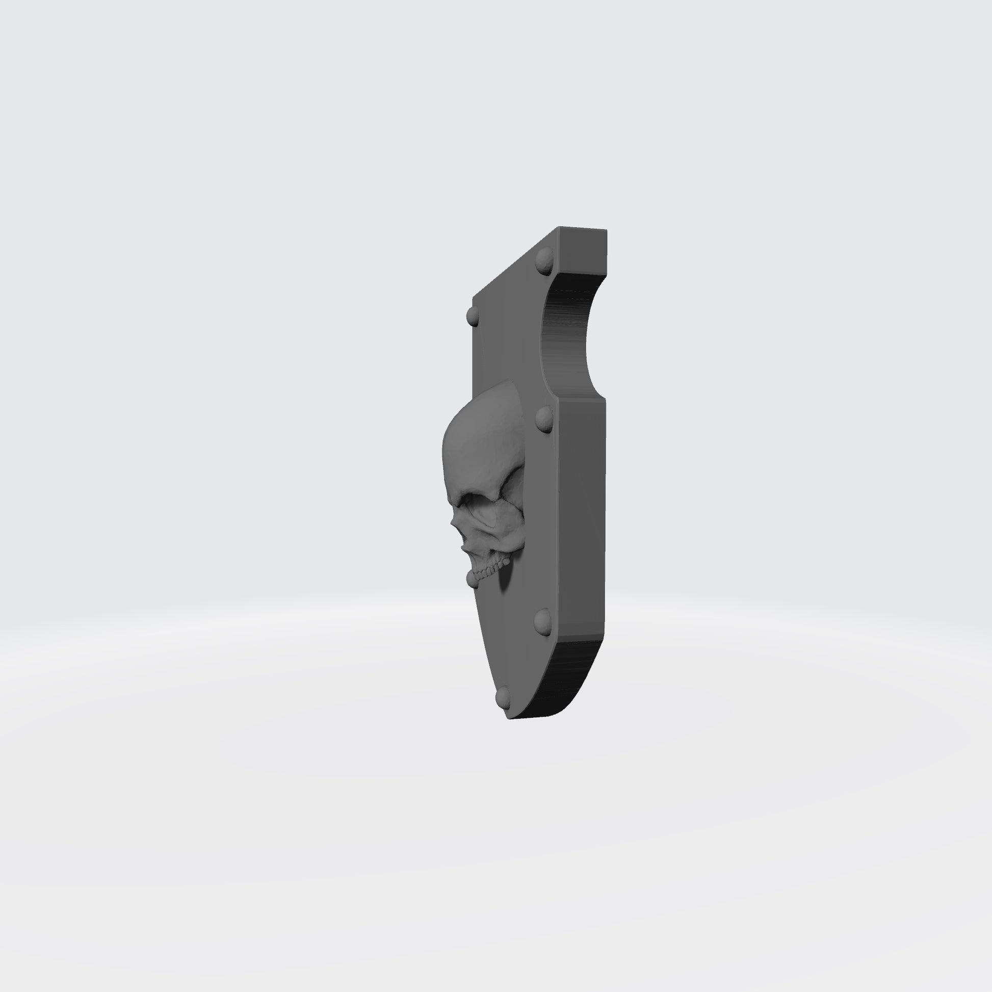 Bone Reapers Warrior Order Shoulder Pad Shield Ver. 01 resin heraldry upgrade for 1:12 scale armored action figures by Fantasy World Games.