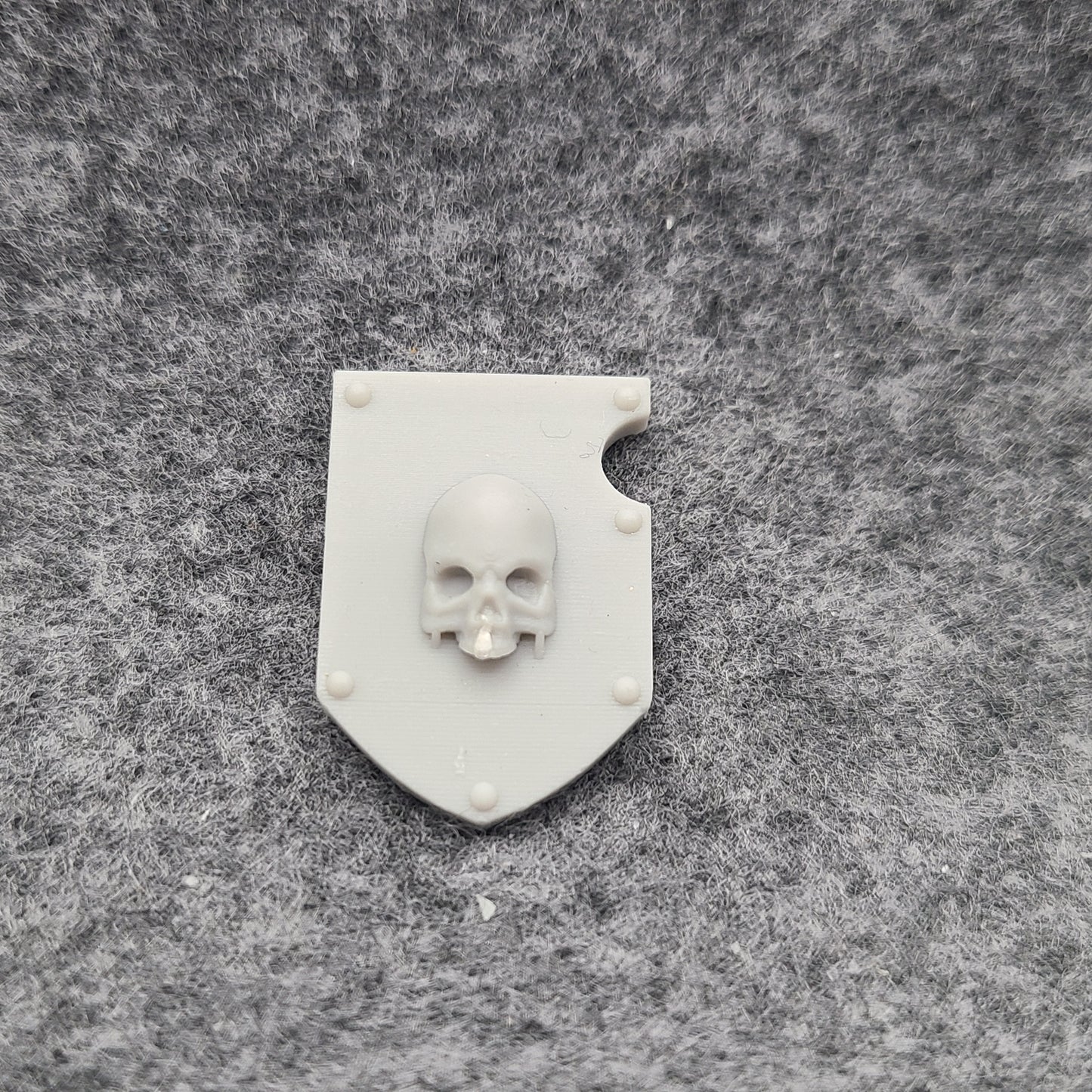 Bone Reapers Warrior Order Shoulder Pad Shield Ver. 01 resin heraldry upgrade for 1:12 scale armored action figures by Fantasy World Games.