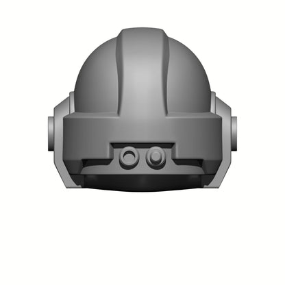 Celestial Knight Helmet with One Tube and Optics resin upgrade for 1:12 scale armored action figures by Fantasy World Games.