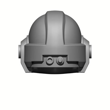 Celestial Knight Helmet Skull V1 custom resin replacement helmet compatible with McFarlane Toys 7-inch armored action figures featuring a sculpted skull emblem.