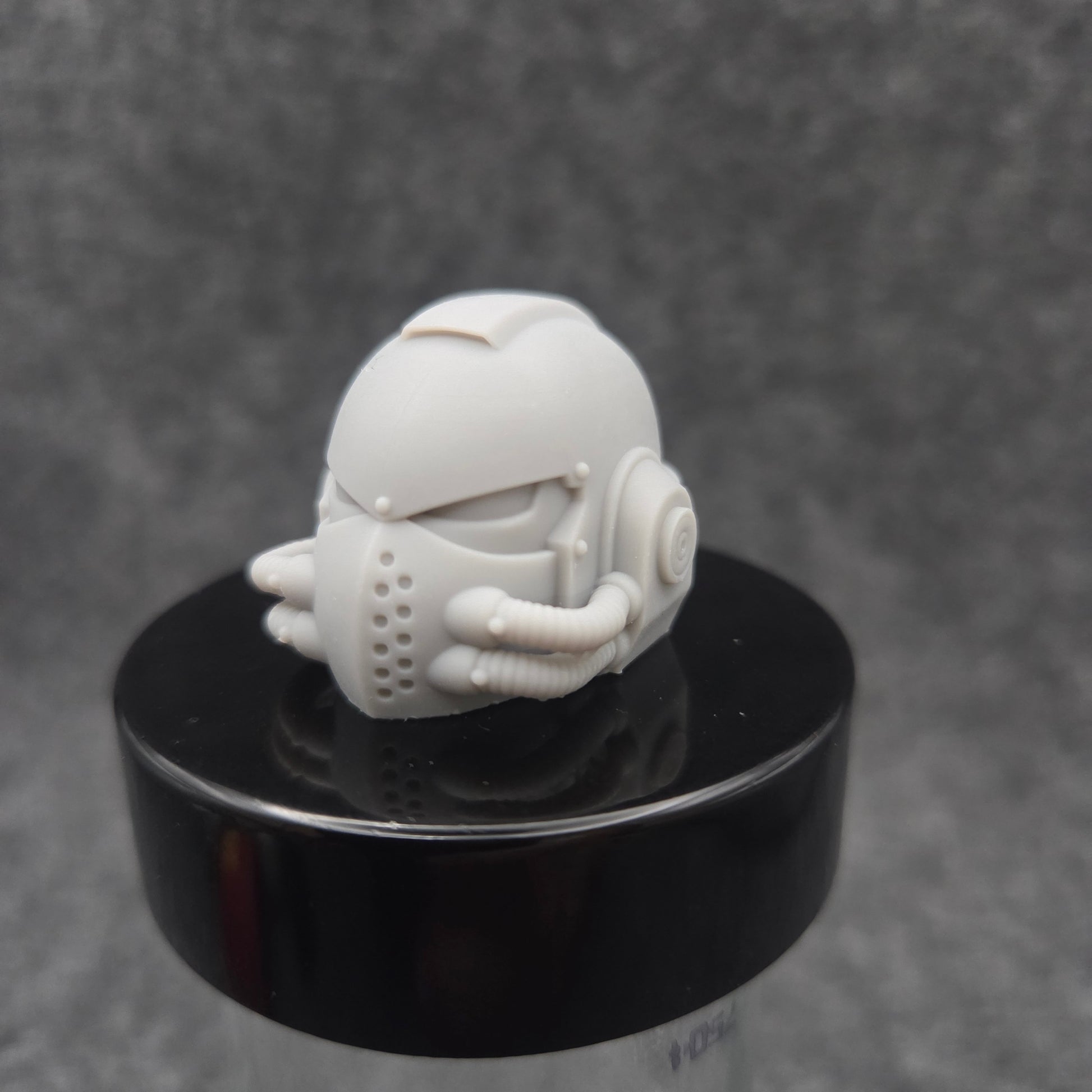Celestial Knight Helmet V2 custom resin replacement helmet compatible with McFarlane Toys 7-inch armored action figures featuring a sculpted skull emblem.