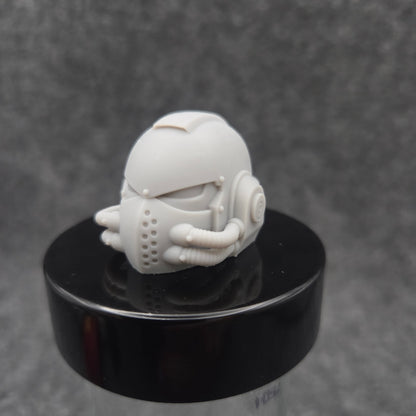 Celestial Knight Helmet V2 custom resin replacement helmet compatible with McFarlane Toys 7-inch armored action figures featuring a sculpted skull emblem.