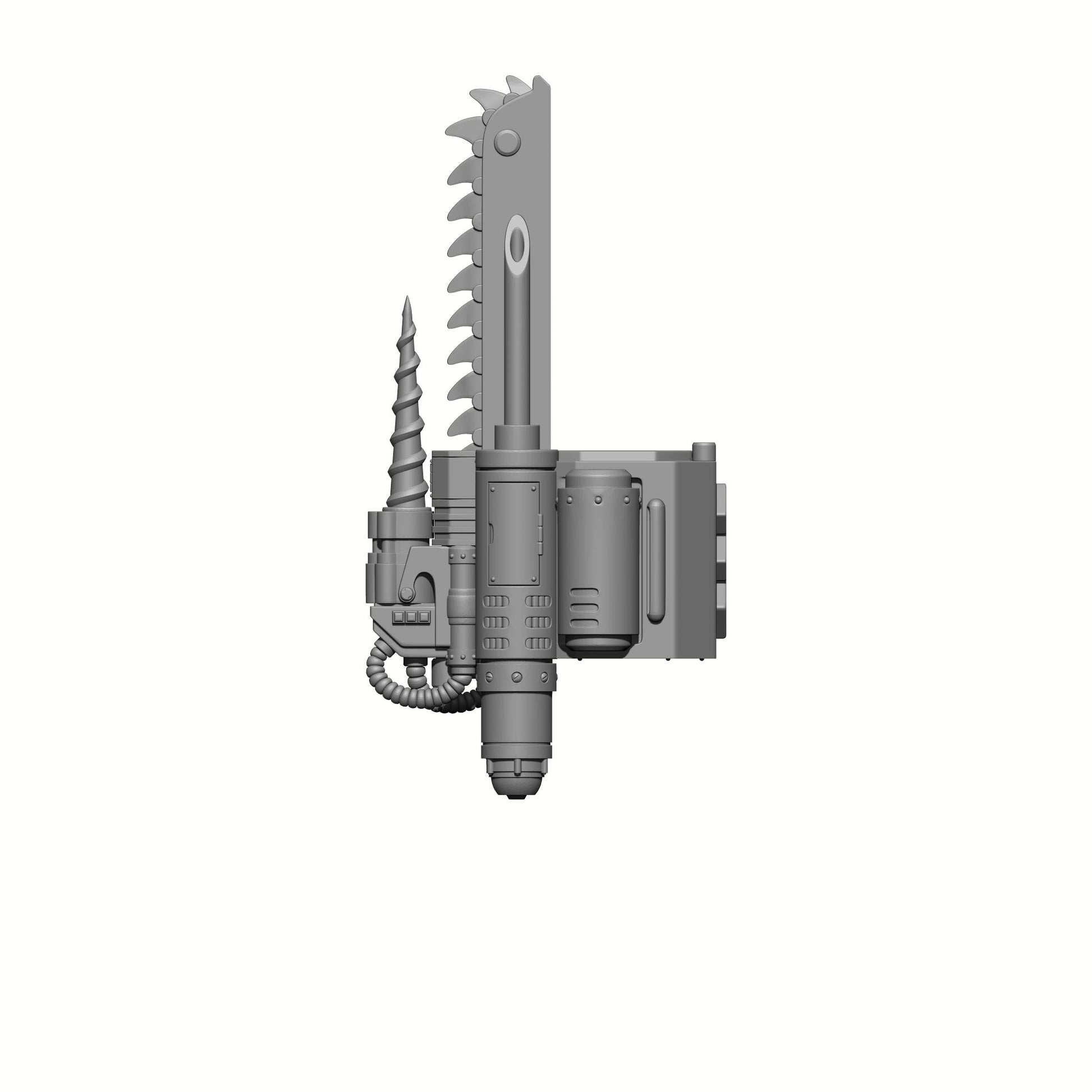 Combat Medic Servo Gauntlet with Chainblade custom resin accessory compatible with McFarlane Toys 1:12 scale action figures