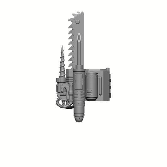 Combat Medic Servo Gauntlet with Chainblade custom resin accessory compatible with McFarlane Toys 1:12 scale action figures