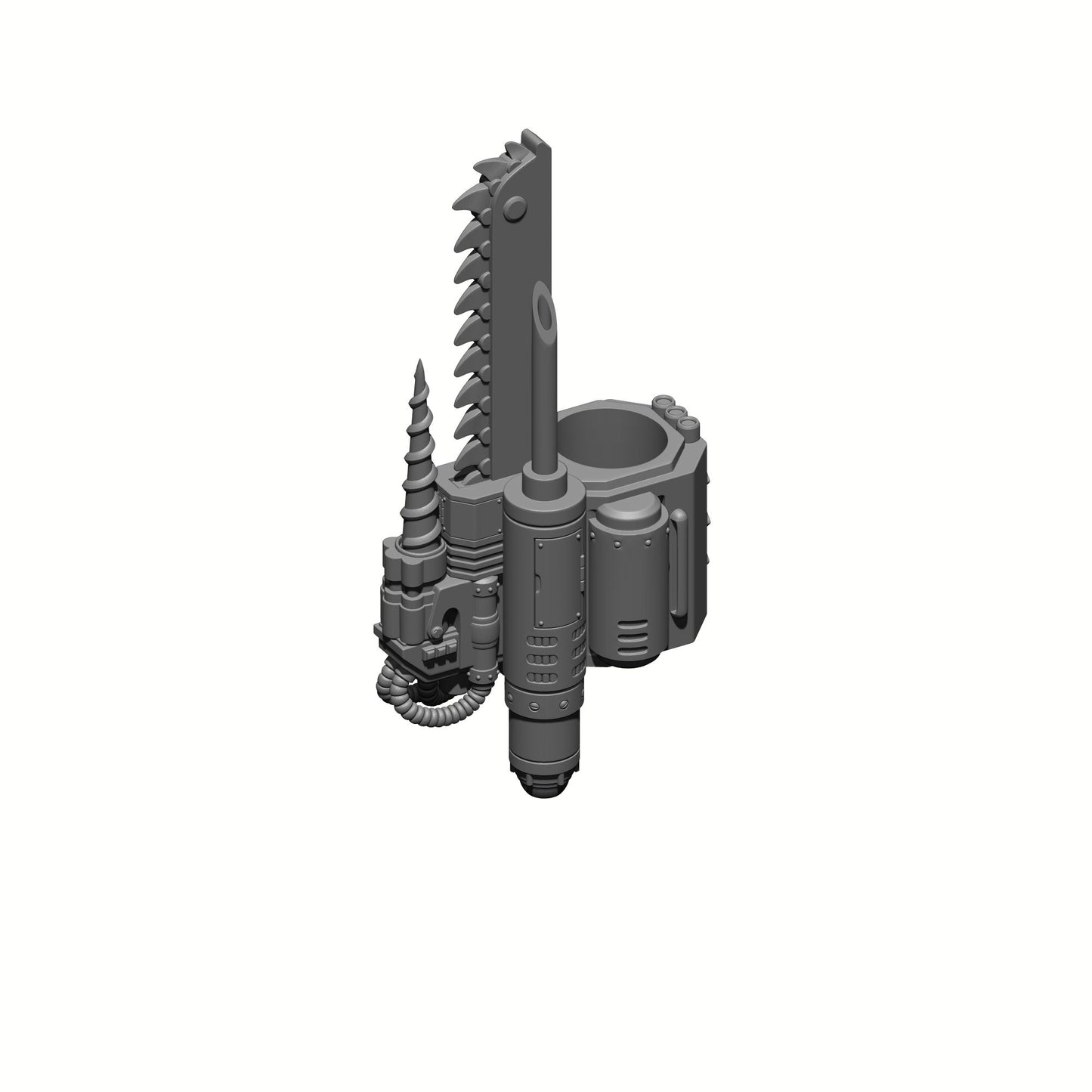 Combat Medic Servo Gauntlet with Chainblade custom resin accessory compatible with McFarlane Toys 1:12 scale action figures