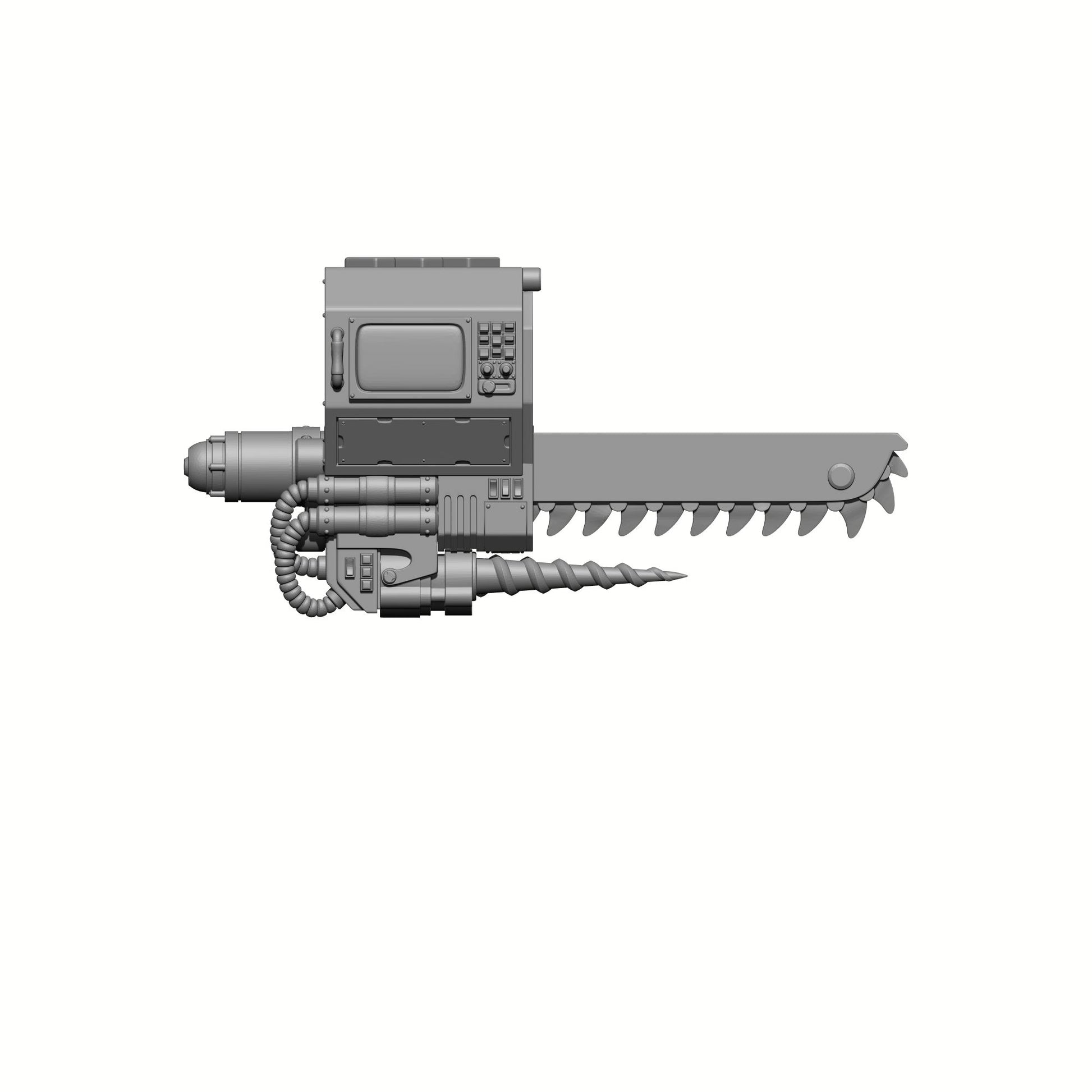 Combat Medic Servo Gauntlet with Chainblade custom resin accessory compatible with McFarlane Toys 1:12 scale action figures