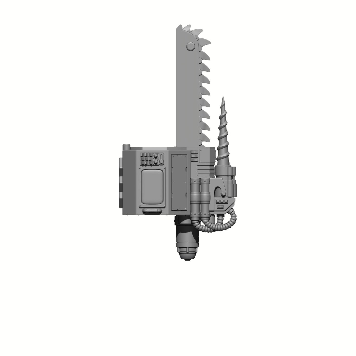 Combat Medic Servo Gauntlet with Chainblade custom resin accessory compatible with McFarlane Toys 1:12 scale action figures
