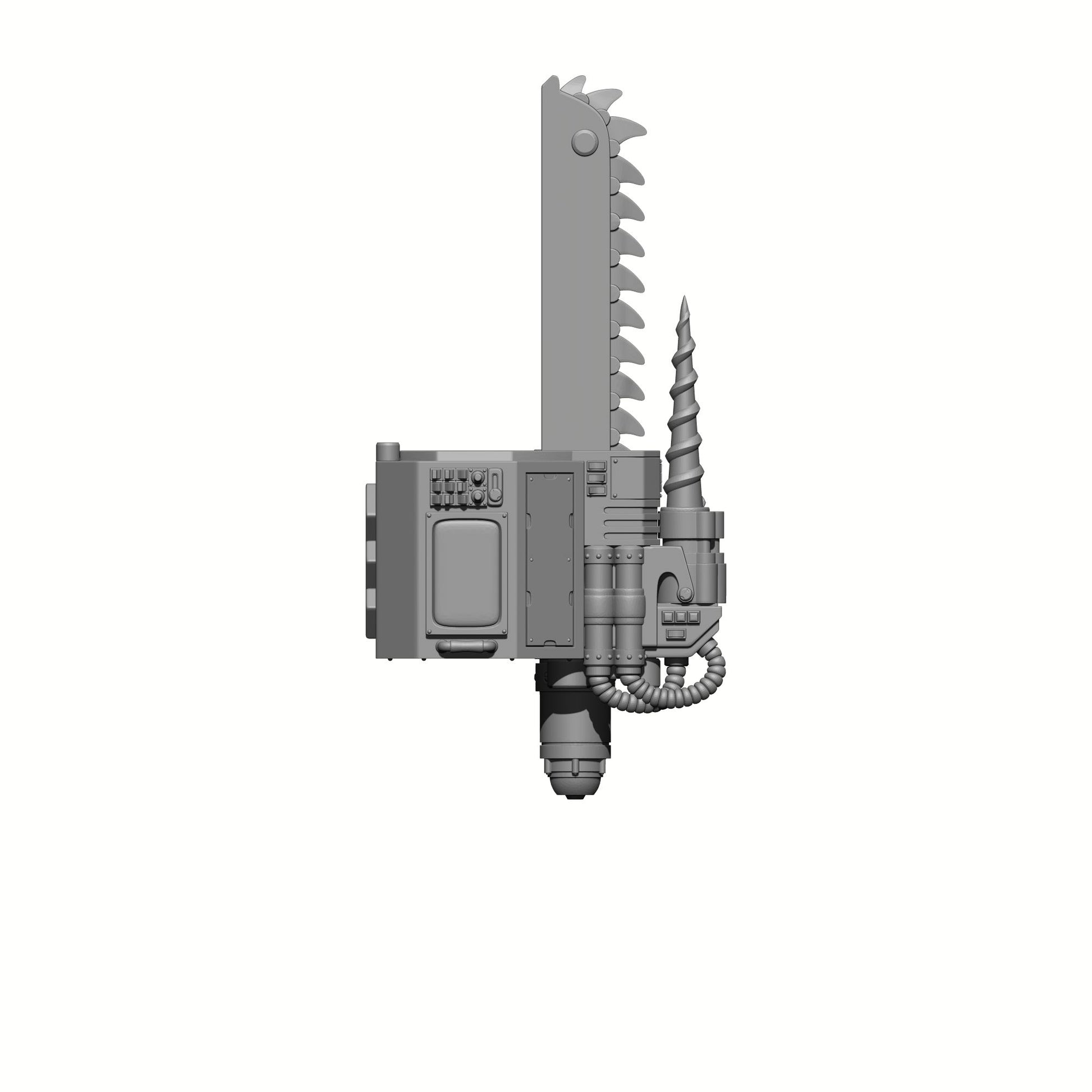 Combat Medic Servo Gauntlet with Chainblade custom resin accessory compatible with McFarlane Toys 1:12 scale action figures