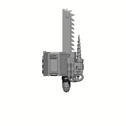 Combat Medic Servo Gauntlet with Chainblade custom resin accessory compatible with McFarlane Toys 1:12 scale action figures