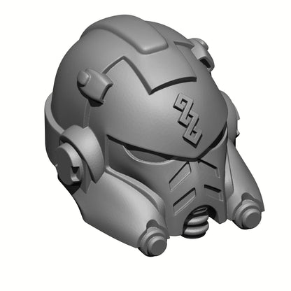 Combat Medic Warrior Order Captain's Type 10 custom resin helmet with raised medic emblem compatible with McFarlane Toys 1:12 scale armored action figures