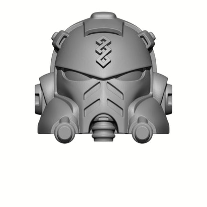 Combat Medic Warrior Order Captain's Type 10 custom resin helmet with raised medic emblem compatible with McFarlane Toys 1:12 scale armored action figures