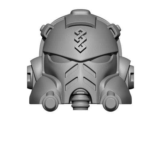 Combat Medic Warrior Order Captain's Type 10 custom resin helmet with raised medic emblem compatible with McFarlane Toys 1:12 scale armored action figures