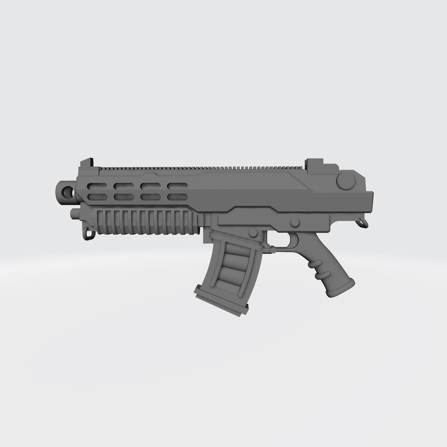 Combat Rifle MPX SMG custom resin submachine gun compatible with McFarlane Toys 7-inch armored action figures.