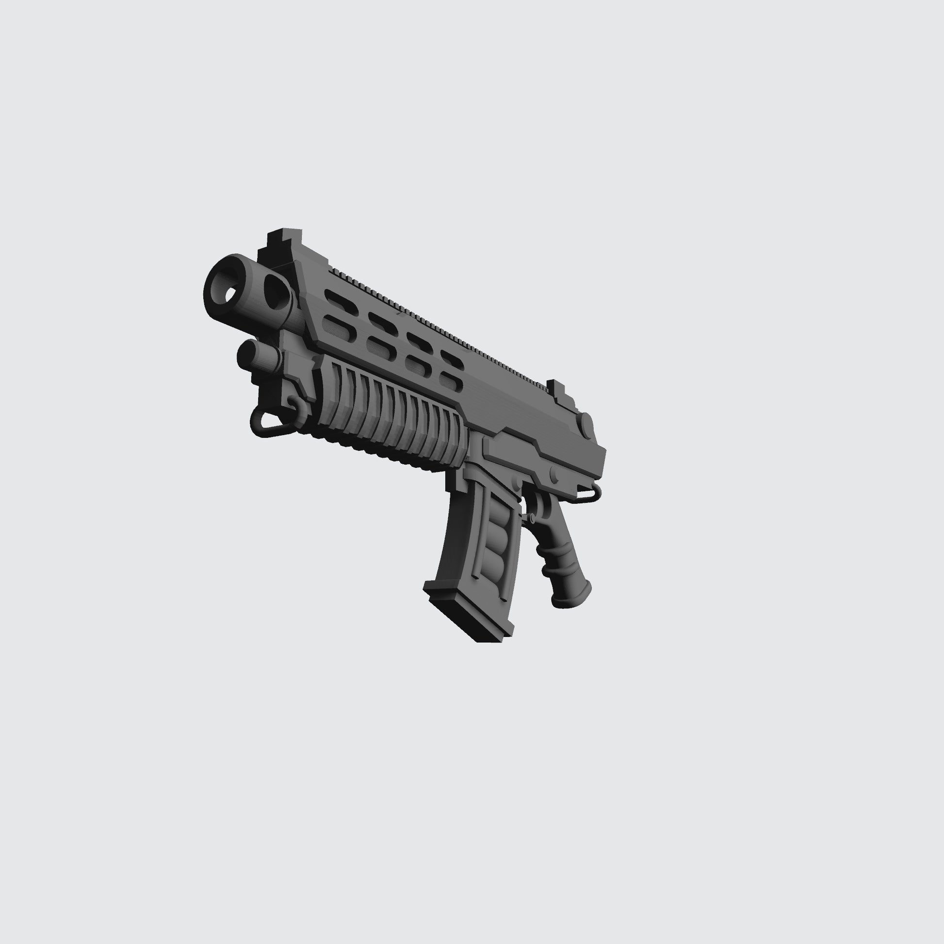 Combat Rifle MPX SMG custom resin submachine gun compatible with McFarlane Toys 7-inch armored action figures.