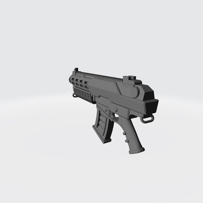 Combat Rifle MPX SMG custom resin submachine gun compatible with McFarlane Toys 7-inch armored action figures.