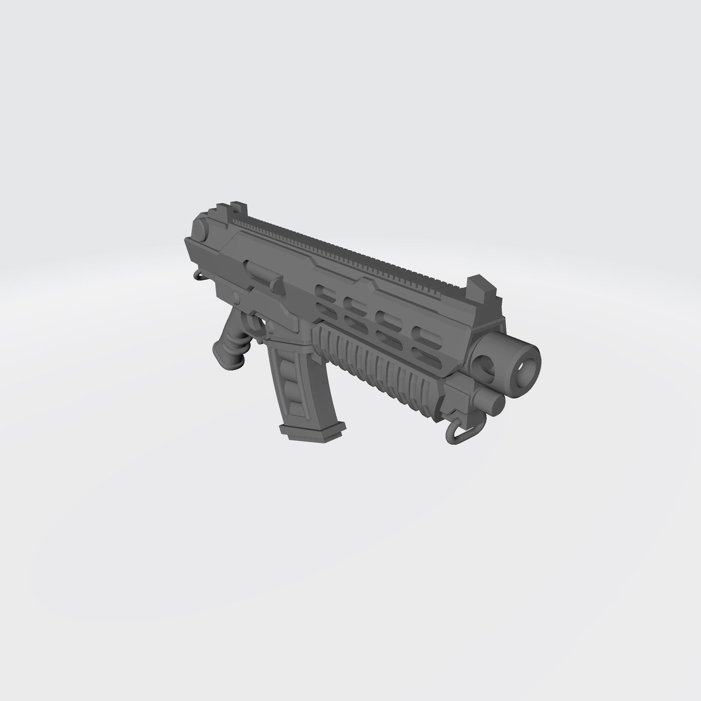 Combat Rifle MPX SMG custom resin submachine gun compatible with McFarlane Toys 7-inch armored action figures.