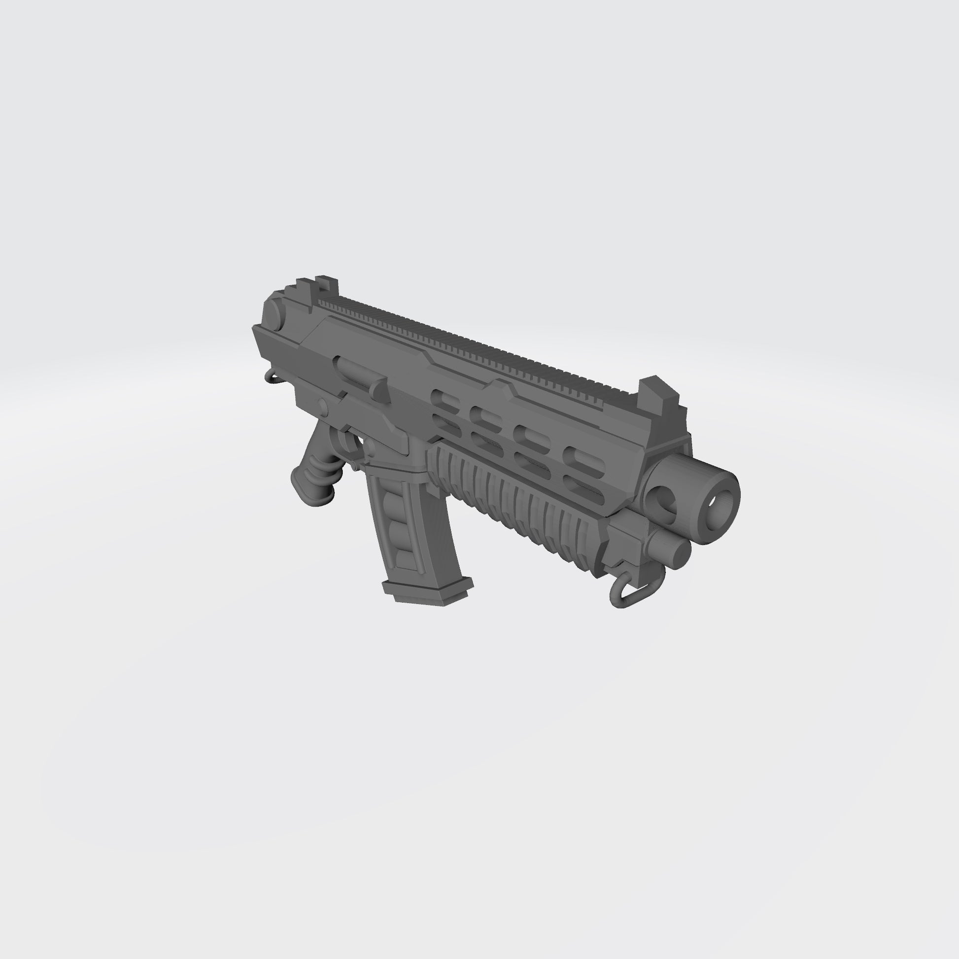 Combat Rifle MPX SMG custom resin submachine gun compatible with McFarlane Toys 7-inch armored action figures.