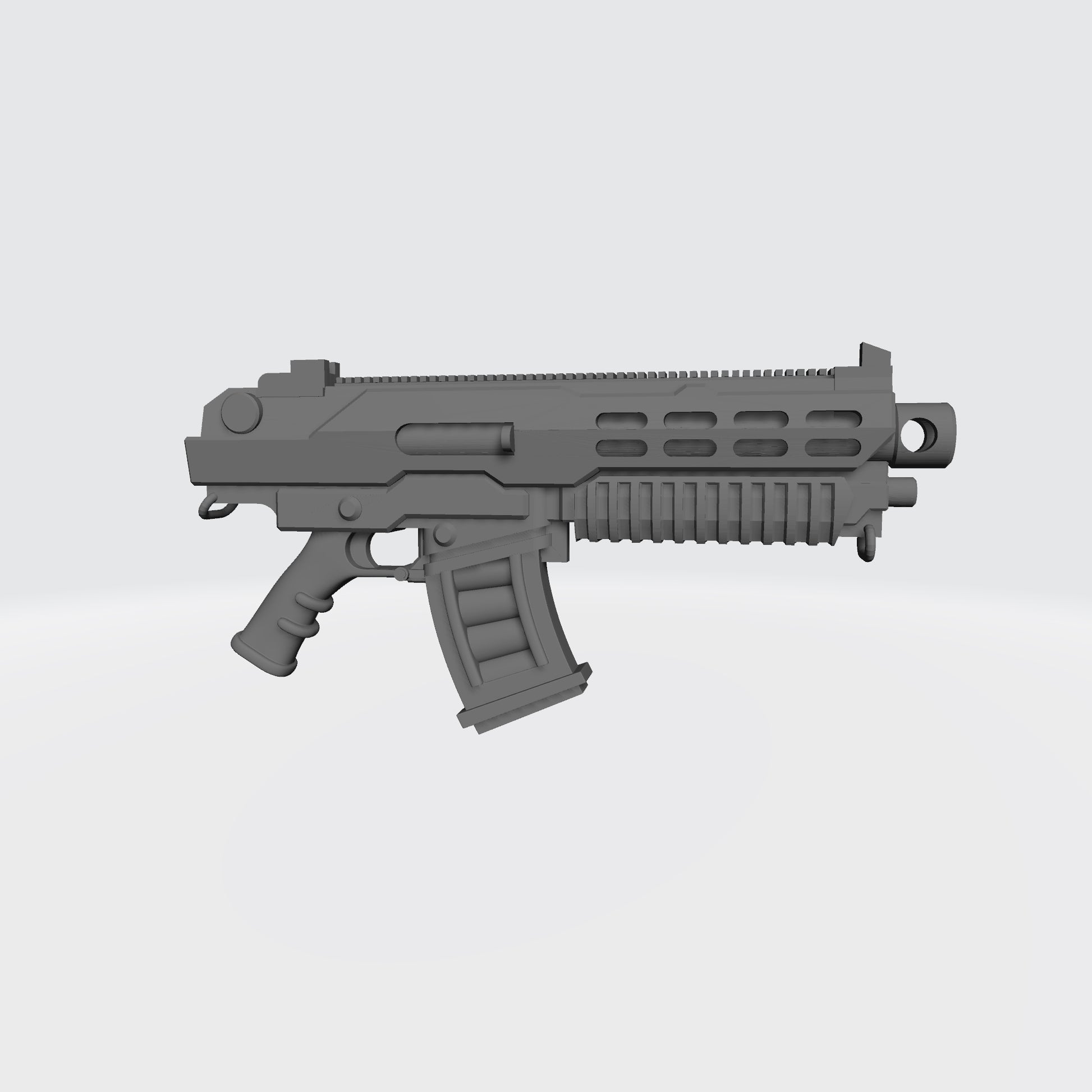 Combat Rifle MPX SMG custom resin submachine gun compatible with McFarlane Toys 7-inch armored action figures.