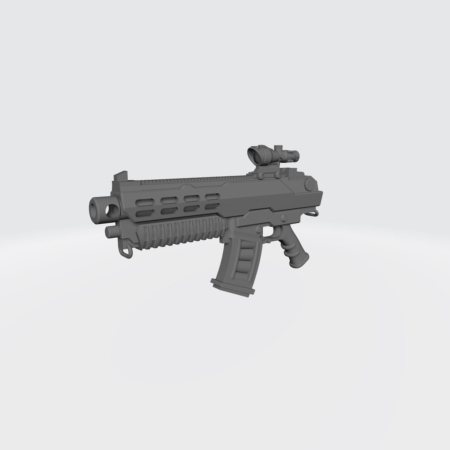 Combat Rifle MPX SMG with Optic custom resin futuristic weapon compatible with McFarlane Toys 7-inch armored action figures.