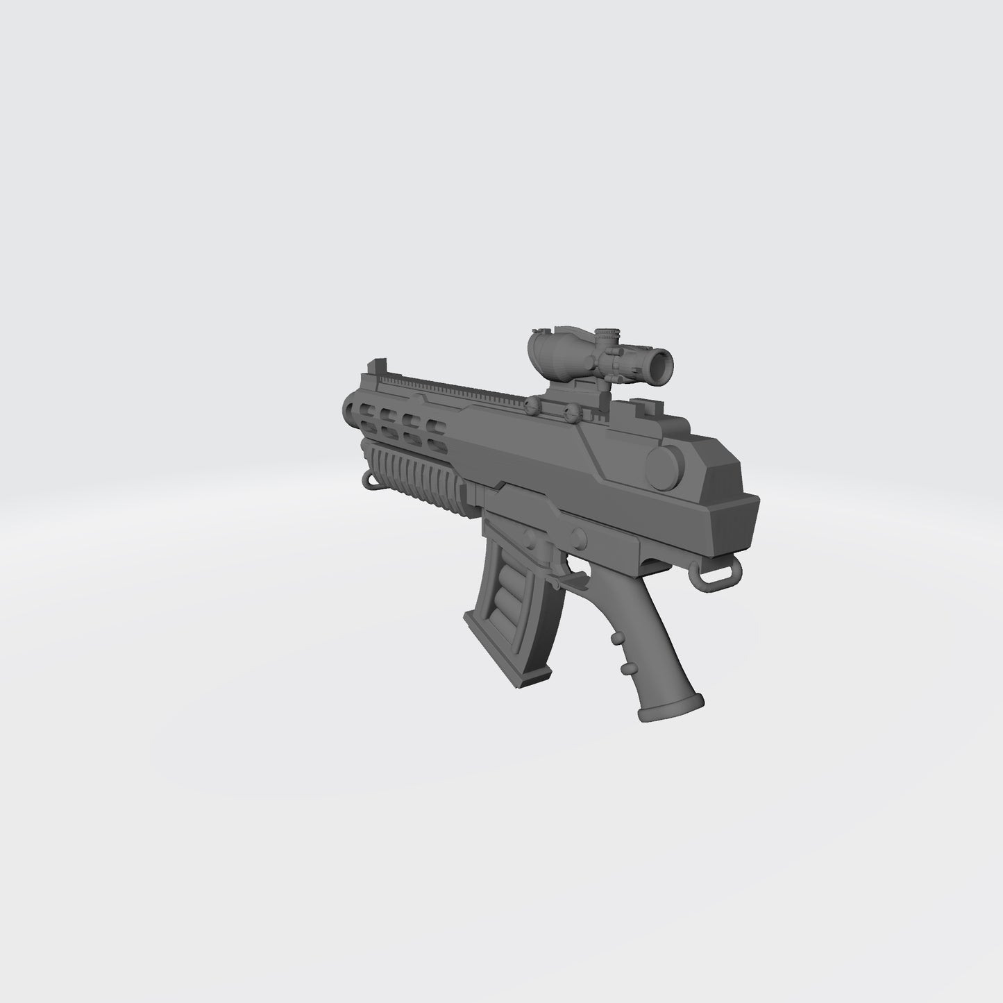 Combat Rifle MPX SMG with Optic custom resin futuristic weapon compatible with McFarlane Toys 7-inch armored action figures.