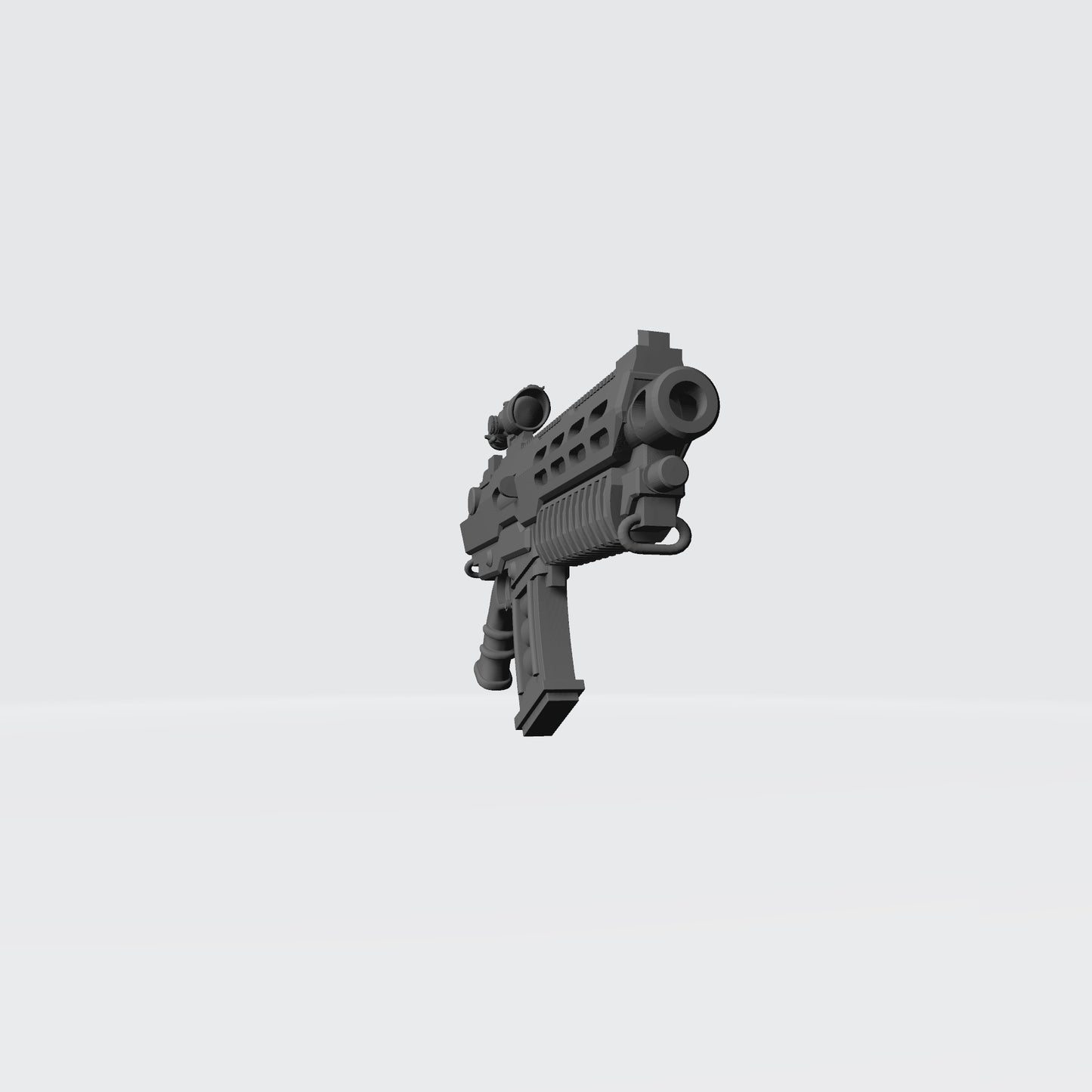 Combat Rifle MPX SMG with Optic custom resin futuristic weapon compatible with McFarlane Toys 7-inch armored action figures.