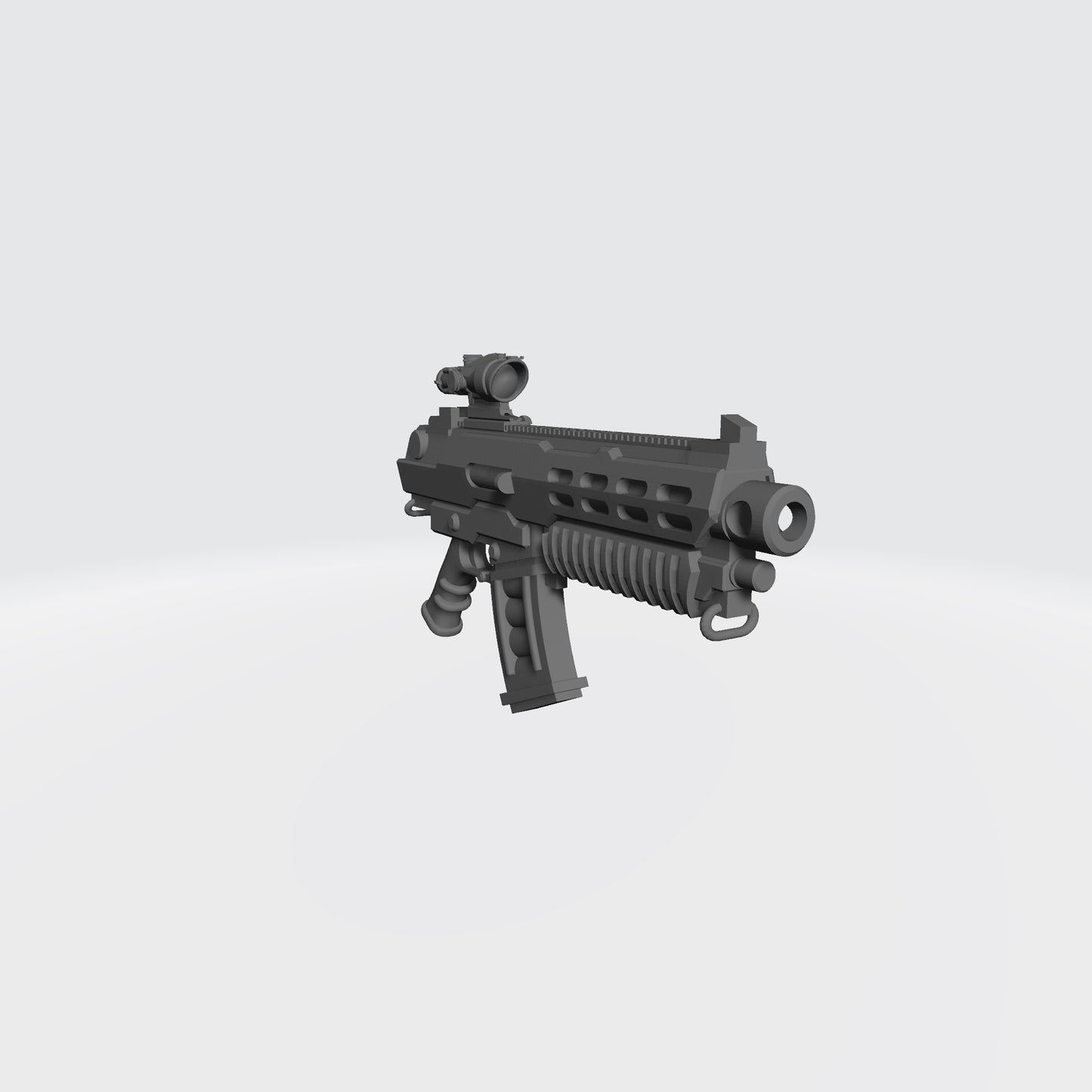 Combat Rifle MPX SMG with Optic custom resin futuristic weapon compatible with McFarlane Toys 7-inch armored action figures.