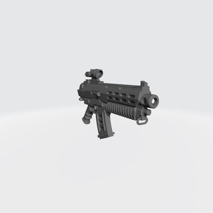 Combat Rifle MPX SMG with Optic custom resin futuristic weapon compatible with McFarlane Toys 7-inch armored action figures.