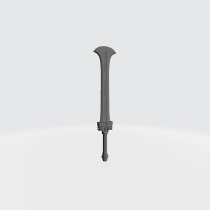 Demon Hunters Power Sword Cleaver custom resin melee weapon compatible with McFarlane Toys 7-inch 1:12 scale armored action figures.