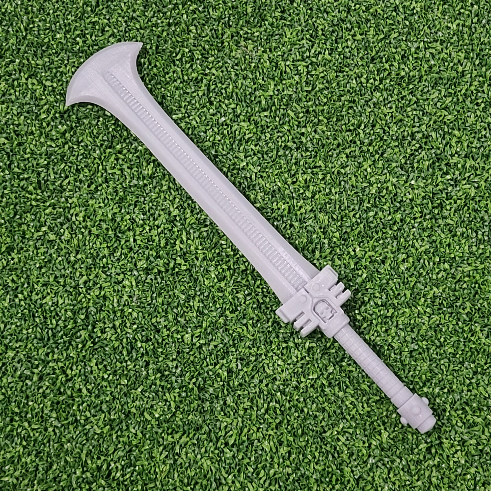 Demon Hunters Power Sword Cleaver custom resin melee weapon compatible with McFarlane Toys 7-inch 1:12 scale armored action figures.