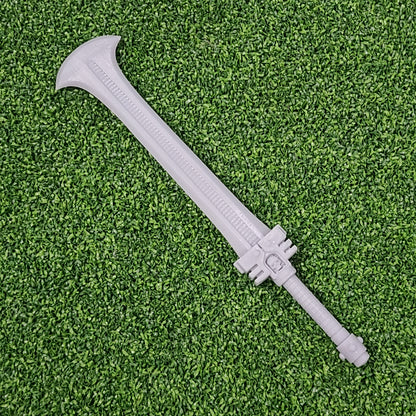 Demon Hunters Power Sword Cleaver custom resin melee weapon compatible with McFarlane Toys 7-inch 1:12 scale armored action figures.
