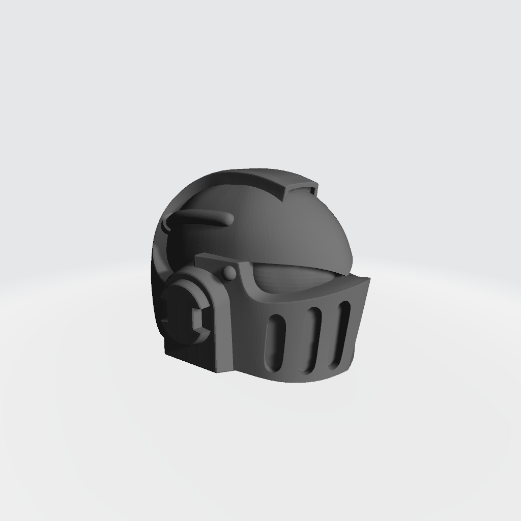 Demon Hunters Warrior Order Helmet Ver. B with three side vents on each side compatible with McFarlane Toys 1:12 scale armored action figures