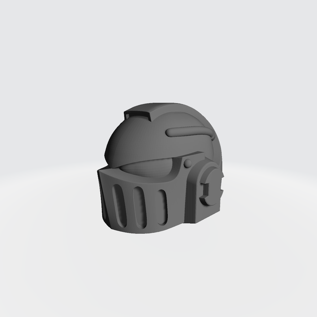 Demon Hunters Warrior Order Helmet Ver. B with three side vents on each side compatible with McFarlane Toys 1:12 scale armored action figures