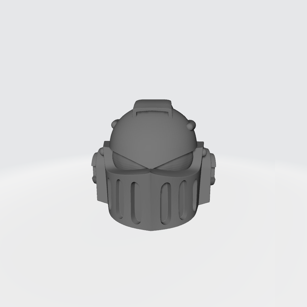 Demon Hunters Warrior Order Helmet Ver. B with three side vents on each side compatible with McFarlane Toys 1:12 scale armored action figures