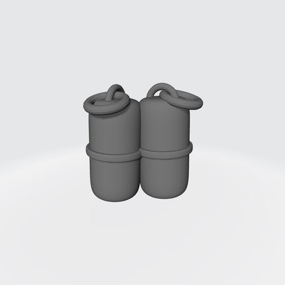 Double Stack Grenades quantity 2 compatible with JoyToy 1:18 scale armored action figures custom resin weapon