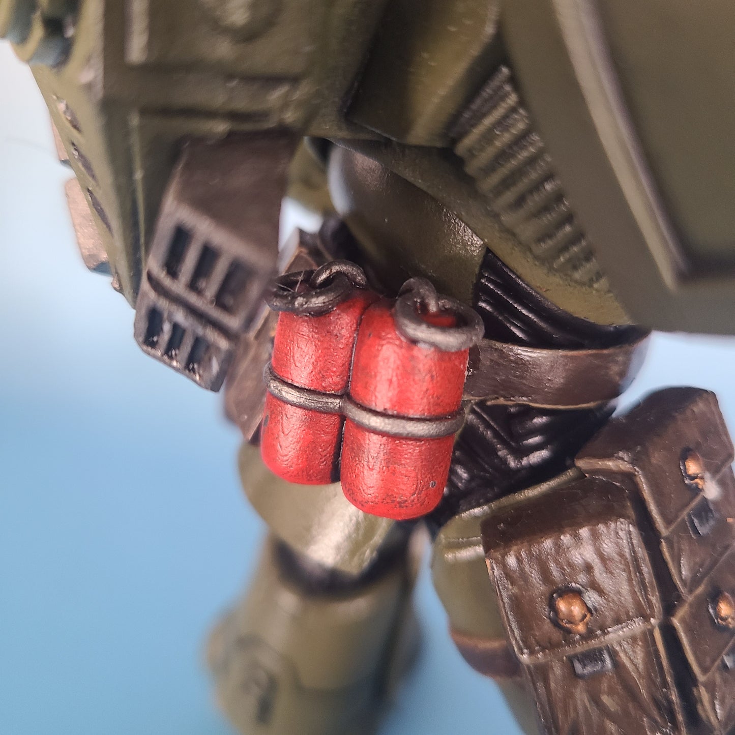 Double Stack Grenades quantity 2 compatible with McFarlane Toys 7-inch armored action figures custom resin weapon accessory