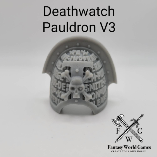 Space Marine 2 Deathwatch Mark VIII Shoulder Pad Version 03 for McFarlane Toys Space Marine Action Figures