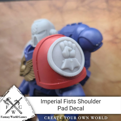 Monarchs Fist Shoulder Pad Iconography - Pauldron Decal for McFarlane Toys Space Marines