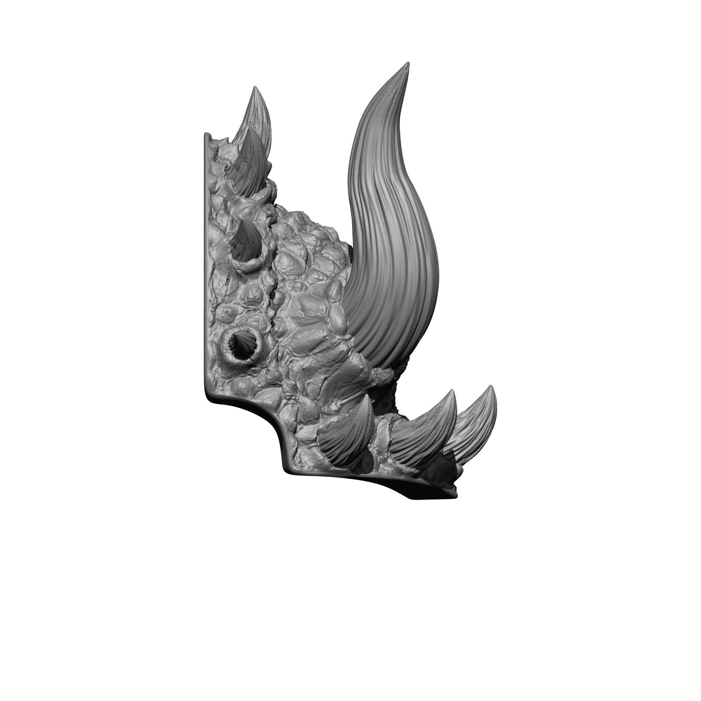 Dragon Warrior Order MH Elite Shoulder Pad with Scales and Horns compatible with McFarlane Toys 7-inch armored action figures custom resin pauldron