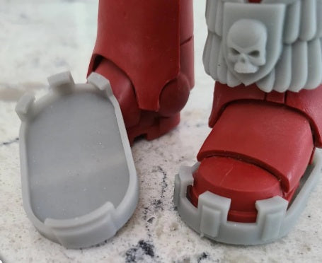 Eagle Crest Mag Boot Extensions custom resin foot armor upgrade compatible with McFarlane Toys 7-inch armored action figures