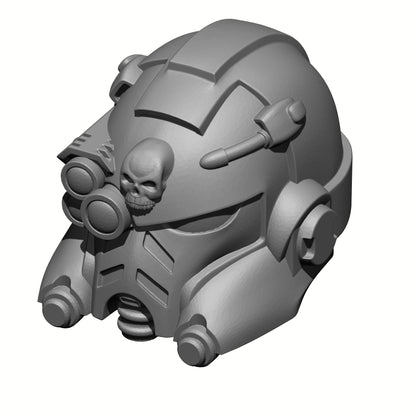 Tech Engineer Warrior Order Type 10 Helmet with Right Optic compatible with McFarlane Toys 1:12 scale armored action figures