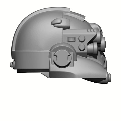 Tech Engineer Warrior Order Type 10 Helmet with Right Optic compatible with McFarlane Toys 1:12 scale armored action figures
