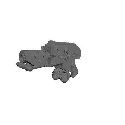 Elite Veteran Flamer Pyre-Gun with Judicators-inspired symbol and skull compatible with McFarlane Toys 7-inch armored action figures custom resin weapon