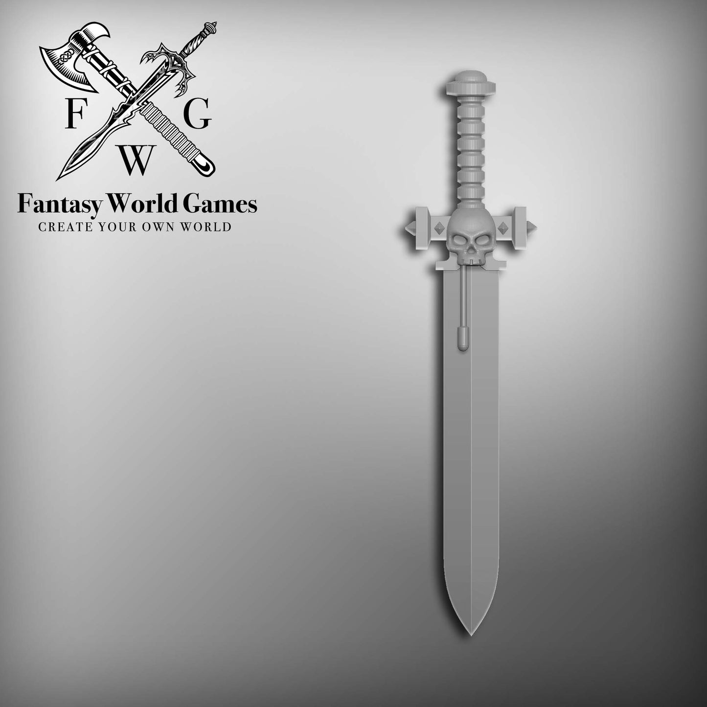 Custom 100mm resin energy sword compatible with McFarlane Toys 7-inch 1:12 scale armored action figures.