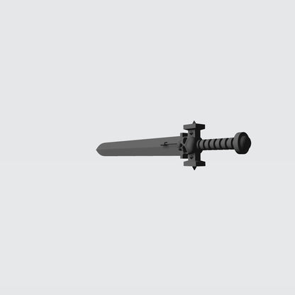 Custom resin Energy Sword 128mm compatible with McFarlane Toys 7-inch armored action figures.