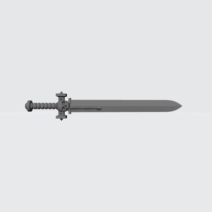 Custom resin Energy Sword 128mm compatible with McFarlane Toys 7-inch armored action figures.